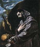 GRECO, El St Francis Praying oil painting